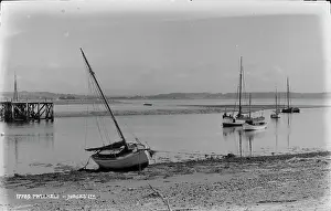 Gwynedd: Boats at Low Tide in Pwllheli