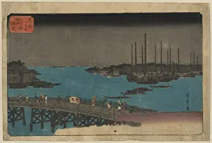 Palanquin: Boats moored near Eitai Bridge