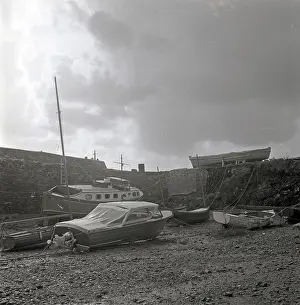 Studies: Boats at rest on a Cornish beach