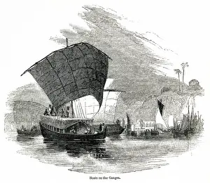 Slowly: Boats on the River Ganges, India