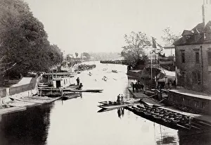Henley: Boats on the river Thames at Henley, regatta