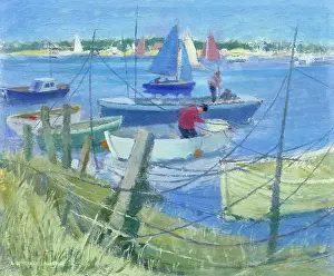 Mackay: Boats and Ropes – river scene with boats