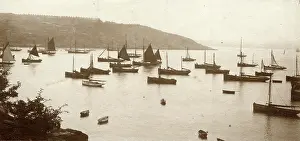 Shallows: Boats in the shallows at Torquay, Devon
