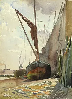 The Raymond Sheppard Collection: Boats on shore