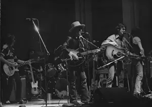 Dylan: Bob Dylan, American folk singer, performing