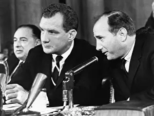 Testify: Bobby Baker (right), close Lyndon Johnson advisor