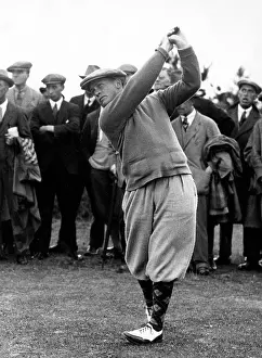Fours: Bobby Jones, golfer, watched by spectators