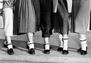 Fifties Style: Bobby socks, ankle high, often thick or ?