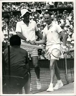 Neale: Bobby Wilson and Neale Fraser after match, Wimbledon
