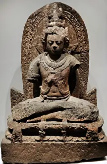 Doctrine: The bodhisattva Manjushri, 9th century. Andesite. Indonesia
