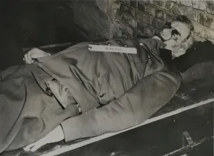 Executed: The body of Field Marshal Wilhelm Keitel after his execution