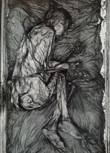 Peat: Body of a man found in a peat bog, 1950