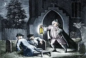 Mezzotint: Bodysnatchers and Anatomist, 1771