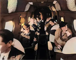 Boeing 247 cabin of United