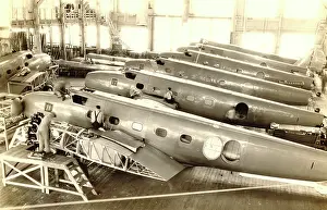 Boeing 247s in the final assembly shop