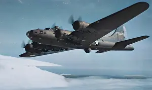 B17f: Boeing B-17F flying