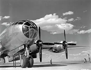 B 29: Boeing B-29 close up of nose (forward view, on the grou