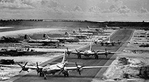 B 29s: Boeing B-29s on Tinian-Marianas, 1945