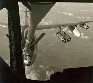Refuelling: Boeing B-47 Stratojet during inflight refuelling