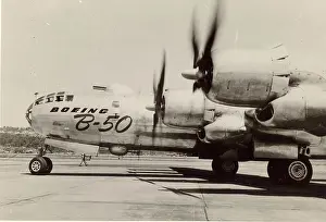 Ramp: Boeing B-50A running-up on the ramp