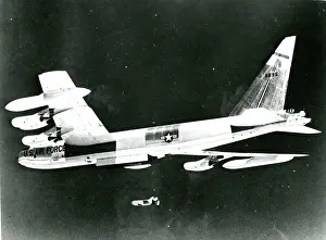 Decoy: Boeing B-52D Stratofortress, 56-695, releases a McDonnel