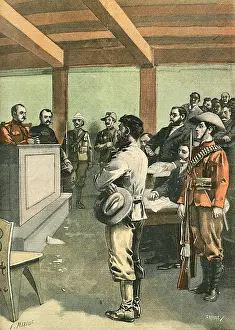 Judging: Boers before the tribunal during the Boer War