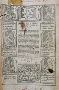 Translator: Boethius (480-524). Logicorum Libri Aristotelis. Cover. Pa
