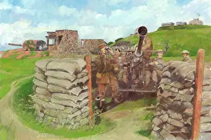 Bofors: Bofors gun, Pendennis Castle c.1943