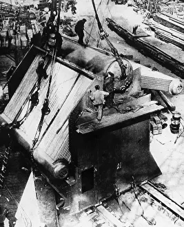 Boilers: One of the boilers being assembled, Construction