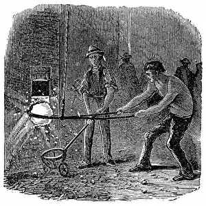 World History Archive: Boiling, a form of puddling, at Phoenix Iron Works