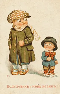 Moderate: Bolshevik and Menshevik cartoon