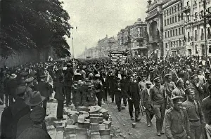 Lcgr1303: Bolshevik parade in St. Petersberg during the