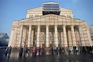 Scaffolding: Bolshoi Theatre in Moscow, 1991