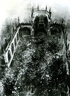 Bomb damage, Coventry Cathedral, WW2