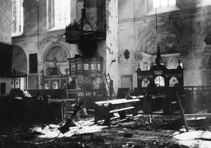 Luebeck: Bomb damage to the Luebeck Cathedral, 1942