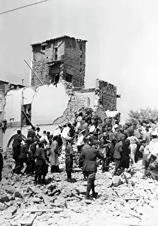 Raids: Bomb damage in Rome, 1943