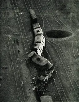 Derailed: Bombed and derailed Polish armoured train, WW2