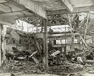 Erding: Bombed Hangars with Booby-Trapped Wreckage and Rubble at?