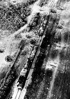 Backcountry: Bombed Soviet train at Kursk, 1943