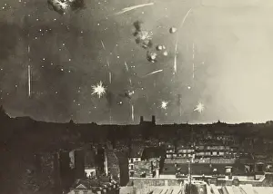 Fedele: Bombs Exploding Over Low Buildings, World War 1