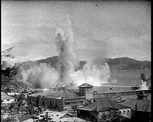Obscuring: Bombs Exploding in the Sea, Obscuring a Cargo Ship