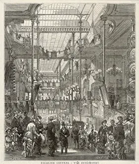 Escalator: Bonmarche - Paris Department Store - Escalator