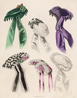 Bead: Bonnets - Hats 1860s