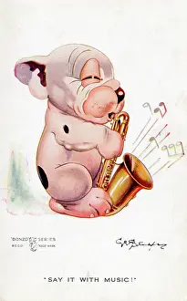 Gresham Marketing Gmbh: Bonzo - Postcard by George Studdy