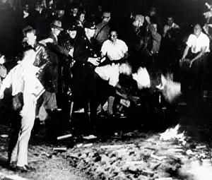 Opernplatz: Book burning in the Opernplatz, Berlin, Germany