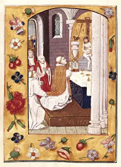 Swedes: Book of Hours. 15th c. Fol. 152v. Mass of St Gregory