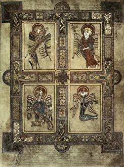 Tetramorph: Book of Kells. 8th-9th c. Fol.27v. Introduction