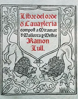 Balearic: Book of Order of cavalry, 15th century, by Ramon Llull (1235