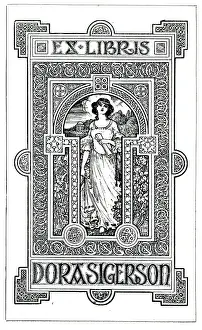 Dora: Book Plate by Charles E Dawson for Dora Sigerson