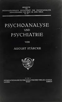 Psychoanalysis: Bookcover. August Starcke. Psychoanalysis and Psychiatry
